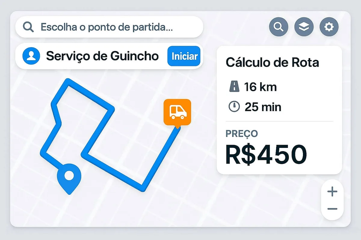 Cálculo automático de rota e orçamento pelo Agente de IA
